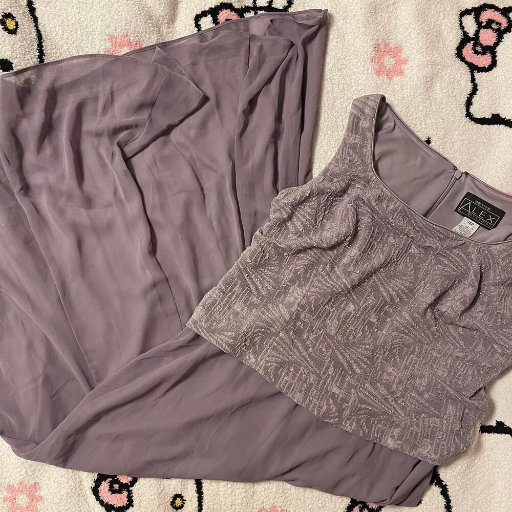 Alex-evenings Women's Purple Dress
